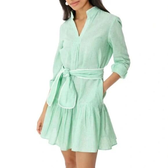🌿 Tuckernuck Surrey Shift Dress – Mint Green Linen | Size M | NWOT 🌿 - Picture 1 of 4